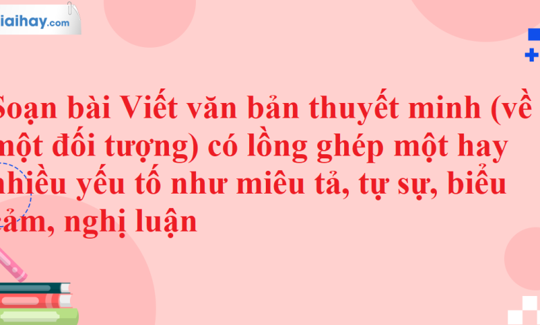 Soạn bài Viết văn bản thuyết minh (về một đối tượng) có lồng ghép một hay nhiều yếu tố như miêu tả, tự sự, biểu cảm, nghị luận SGK Ngữ văn 11 tập 2 Chân trời sáng tạo - chi tiết>