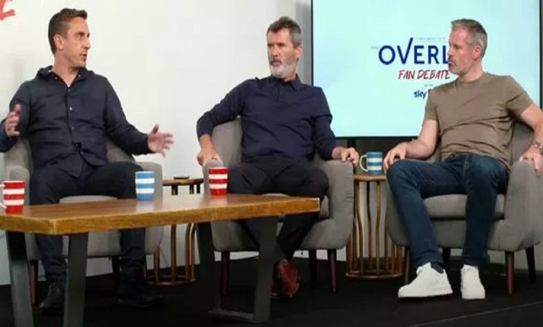 The Overlap on Tour: Roy Keane Gary Neville Jamie Carragher parachute out of a plane!