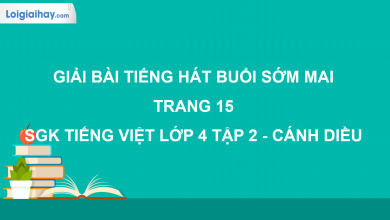 Tiếng hát buổi sớm mai trang 15 SGK Tiếng Việt 4 tập 2 Cánh diều>