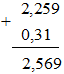 Tính: a) 2,259 + 0,31; b) 11,325 - 0,15