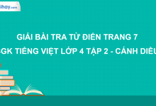 Tra từ điển trang 7 SGK Tiếng Việt 4 tập 2 Cánh diều>