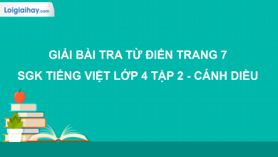 Tra từ điển trang 7 SGK Tiếng Việt 4 tập 2 Cánh diều>