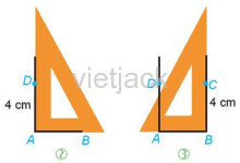Vẽ hình vuông ABCD có cạnh 4 cm theo hướng dẫn sau: Bước 1. Vẽ đoạn thẳng