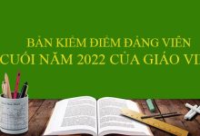 Bản kiểm điểm Đảng viên Giáo viên cuối năm 2023 (13 Mẫu)