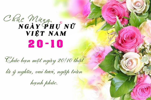 Thiệp Chúc mừng ngày Phụ nữ Việt Nam 20/10