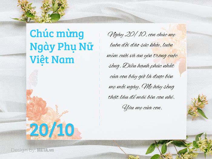 Thiệp chúc mừng ngày Phụ nữ Việt Nam 20/10