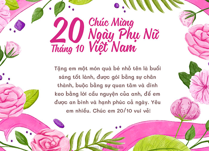 Thiệp ngày Phụ nữ Việt Nam