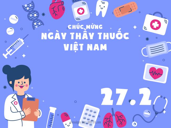 Thiệp đẹp mừng ngày Thầy thuốc Việt Nam 27/2