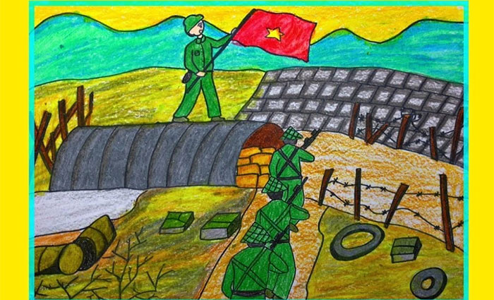 Tranh vẽ Chiến thắng Điện Biên Phủ